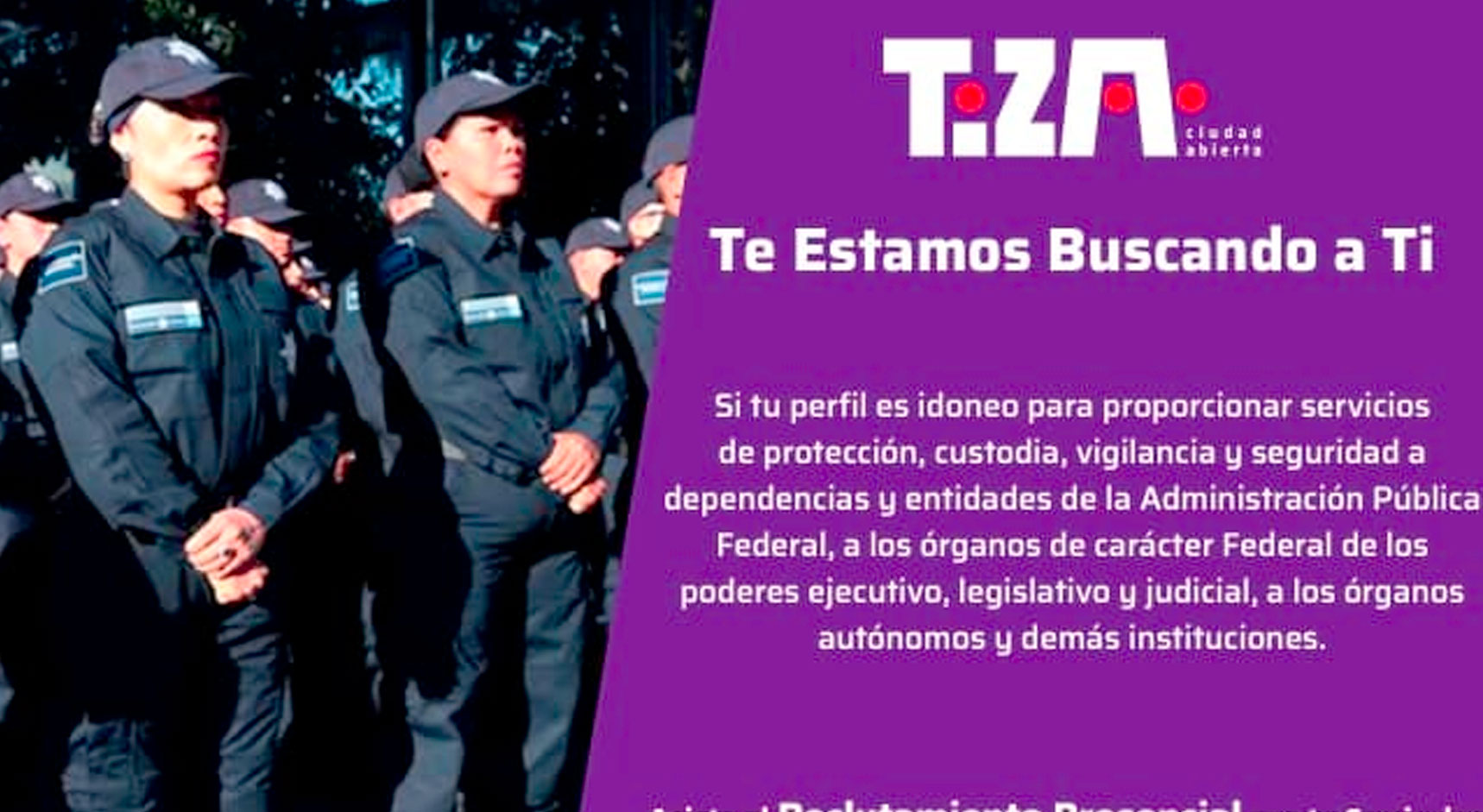 trabajo Aquí hay vacante Seguridad