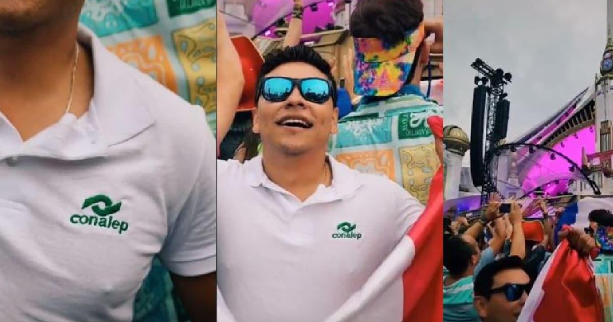 ¡Del Conalep al Tomorrowland! Egresado presume uniforme en festival