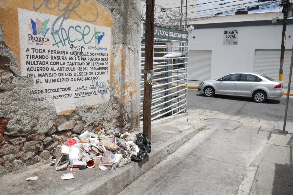 multa tirar basura Pachuca