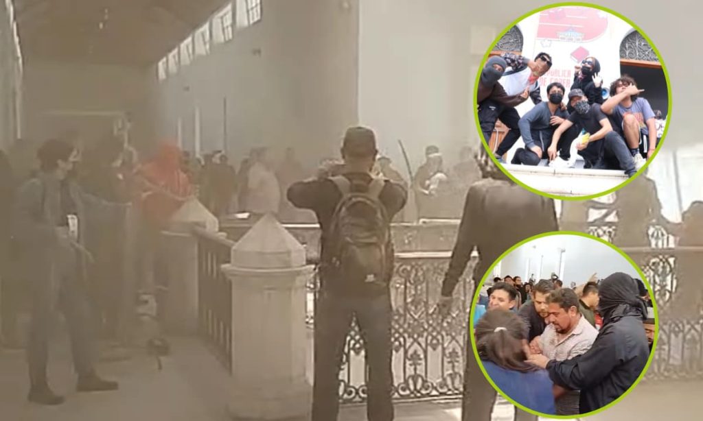 ¡Portazo y enfrentamiento! EN VIVO lo que ocurre en el edifico de Abasolo de la UAEH