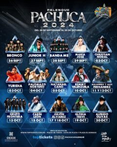 Esta es la lista completa de artistas que se presentarán en el Palenque de la Feria de Pachuca 2024, del 26 de septiembre al 20 de octubre