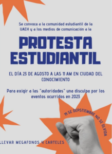 Convocatoria estudiantil de la UAEH