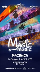 Con música en vivo, efectos especiales, y un despliegue de magia visual, los asistentes serán transportados a escenas inolvidables de las películas más queridas de Disney.
