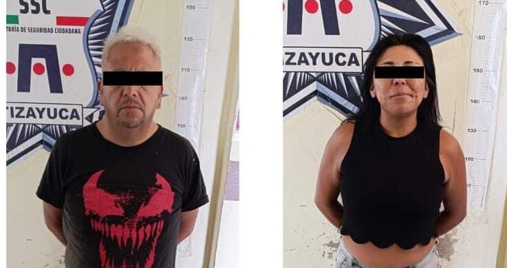 Los presuntos delincuentes fueron detenido mientras circulaban en una moto con reporte de robo