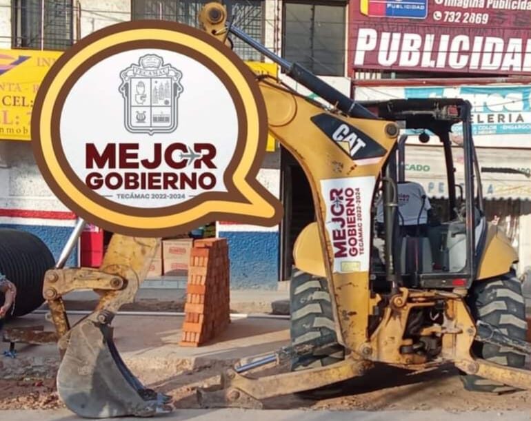 Captan en Tula una maquinaria de un municipio de Edomex en las obras de drenaje