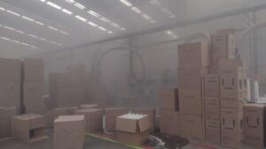El incendio ocurrió en la zona de impresión de unicel de TraplaFoto: Alfonso Marín