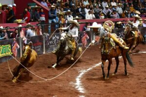 Ejecución de una de las manganas a caballo
