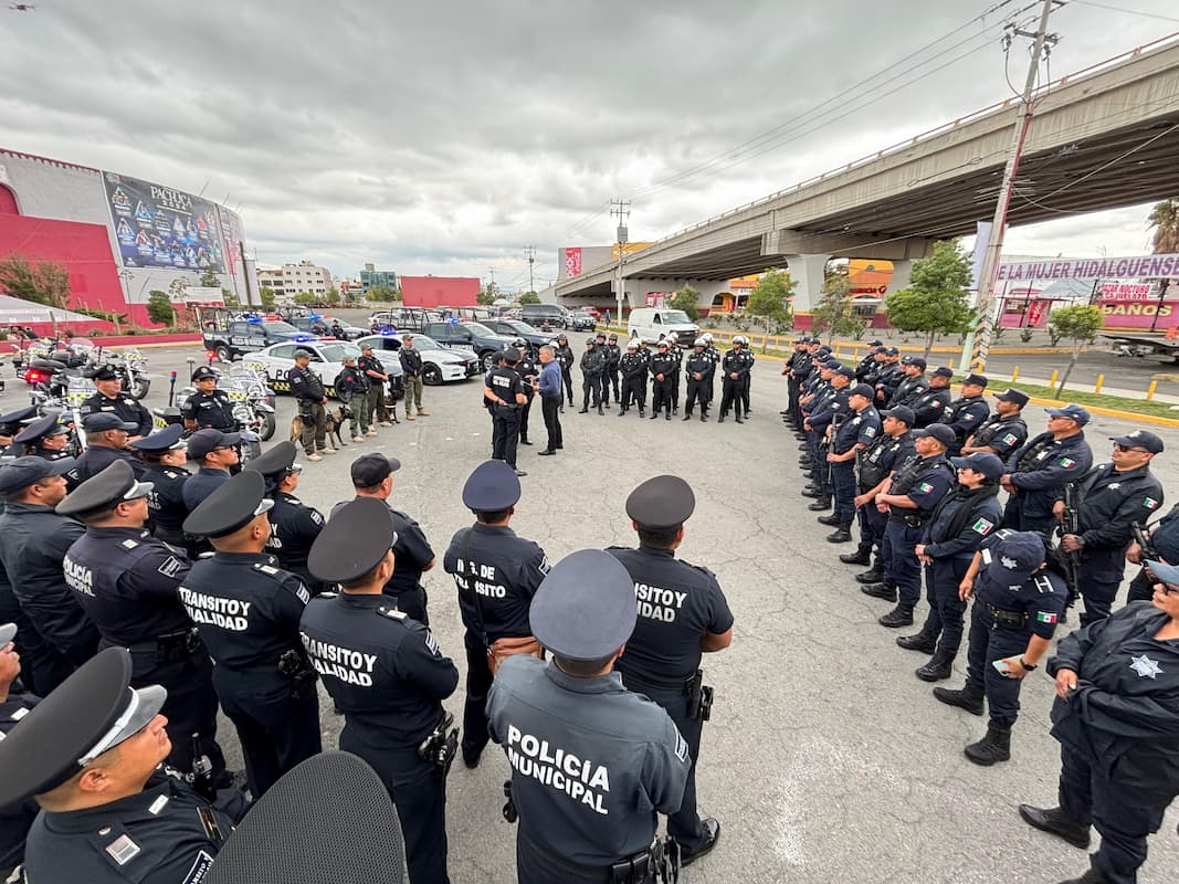 Operativo de seguridad con 79 oficiales desplegados en los alrededores de la Feria San Francisco Pachuca 2024