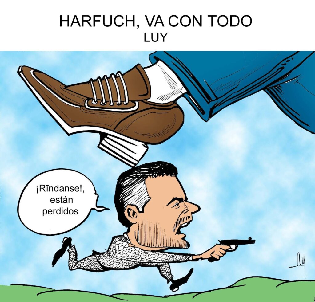 Harfuch va con todo Cartón de Luy