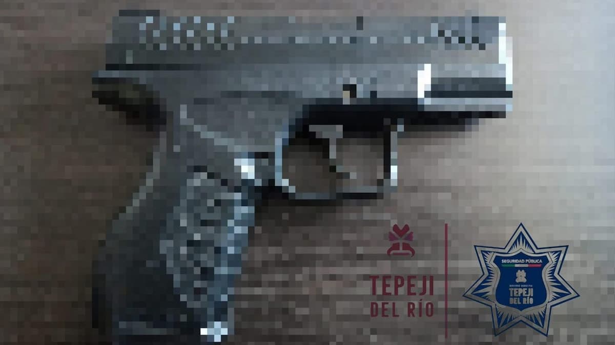 El arma de aire comprimido asegurada a un estudiante tras la riña en Tepeji del Río