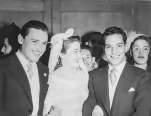 Silvia Pinal con uno de sus esposos, durante los años dorados del cine mexicano