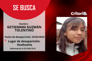 GETSEMANI tiene 14 años, cabello largo y lacio, mide 1.49 metros y pesa 45 kilos.
