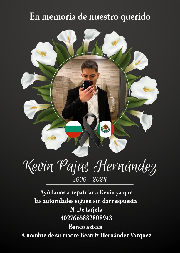 Mantener cuerpo de joven de Hidalgo en Bulgaria sale más caro cada día, según familiares