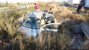 Los cuerpos de emergencia atendieron un accidente vial en Epazoyucan que dejó un hospitalizado