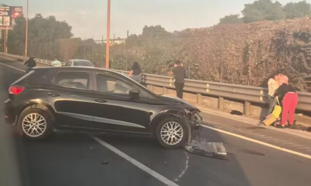 Fuerte accidente en la México-Pachuca: Choque deja un saldo de dos lesionados