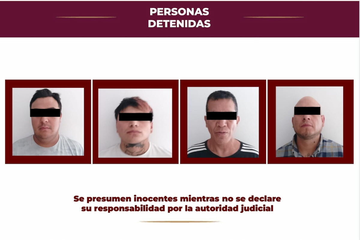 Detienen en Pachuca a cuatro personas; una de ellas tenía órdenes de aprehensión en Cdmx