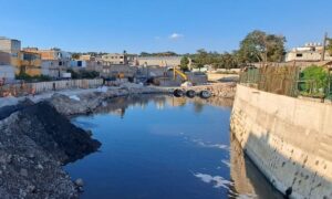 La Conagua informó que, a la altura del puente Zaragoza, se le da mayor profundidad al río Tula, para que el agua no se desborde por ese punto | Foto: Miguel Martínez