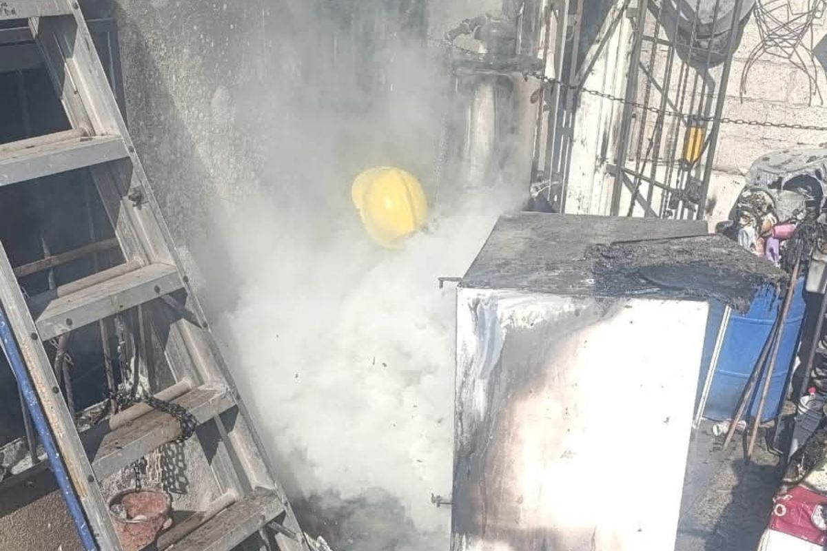 Vivienda donde ocurrió el incendio en el Fraccionamiento Villa Magna, al sur de Tizayuca 