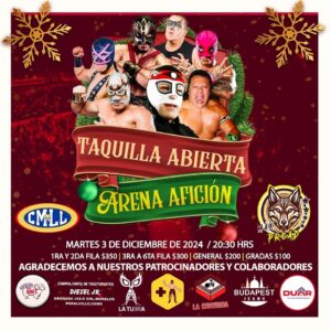 La acción comienza a las 20:30 horas, con precios accesibles para todos los gustos. ¡Ven a disfrutar del mejor espectáculo de lucha libre en Pachuca!