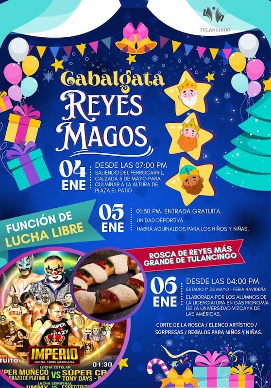 Los eventos iniciarán el sábado 4 de enero con la tradicional Cabalgata de los Reyes Magos