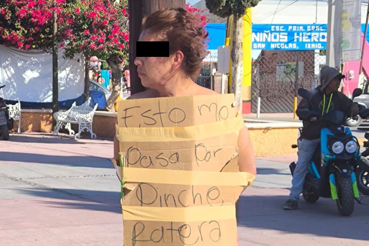 Vecinos acusan a la mujer de robo