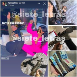 Armas de fuego y lujos fueron parte de las publicaciones de La Romsa en redes sociales.