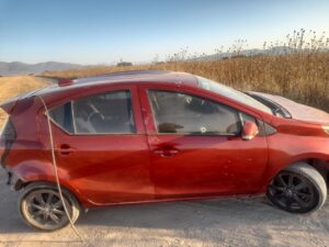 Los vehículos baleados localizados en Huichapan generan alarma entre vecinos