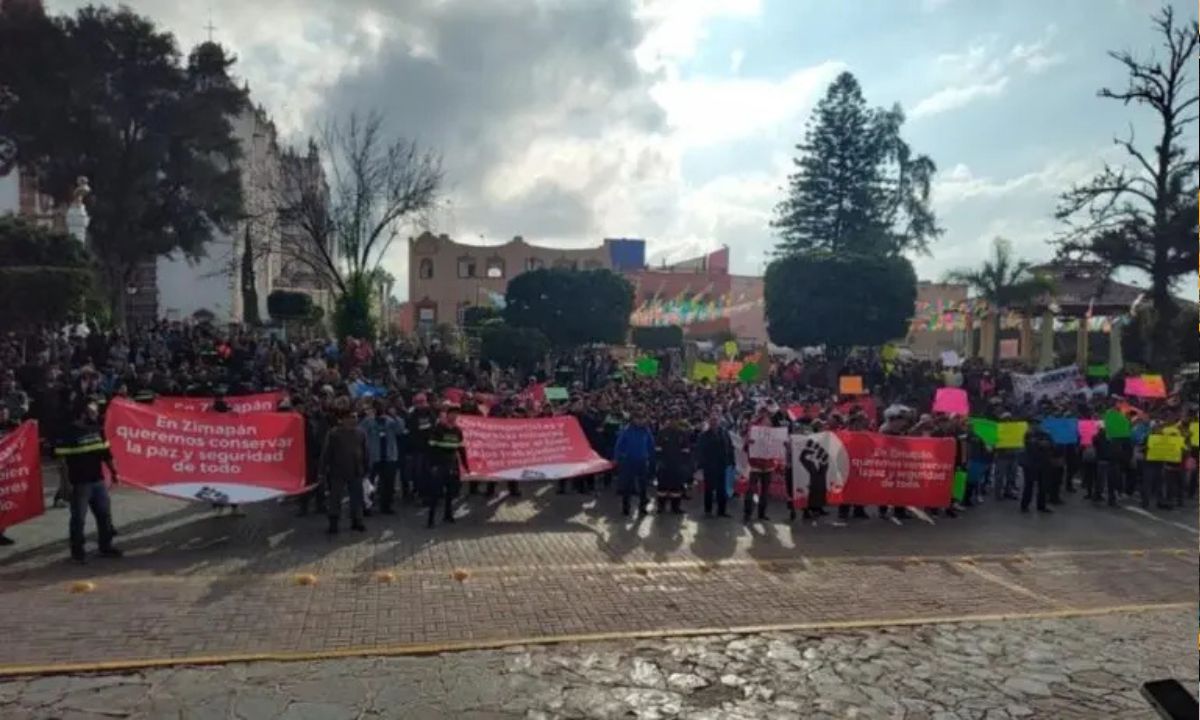 En Zimapán, los mineros protestaron contra un sindicato de Estado de México | Foto: Archivo