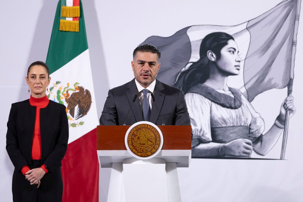 Omar García Harfuch, secretario de Seguridad, presenta cifras de avances en la lucha contra el crimen organizado en México