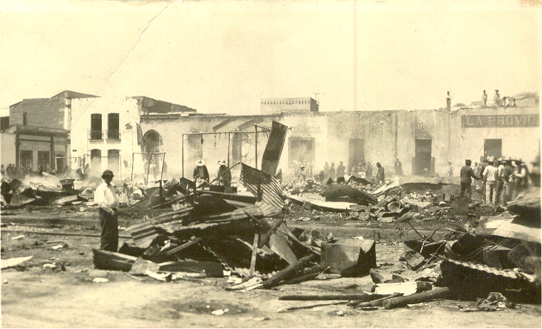 Tal lugar quedó reducido a escombros tras un voraz incendio suscitado la madrugada del domingo 14 de diciembre de 1926