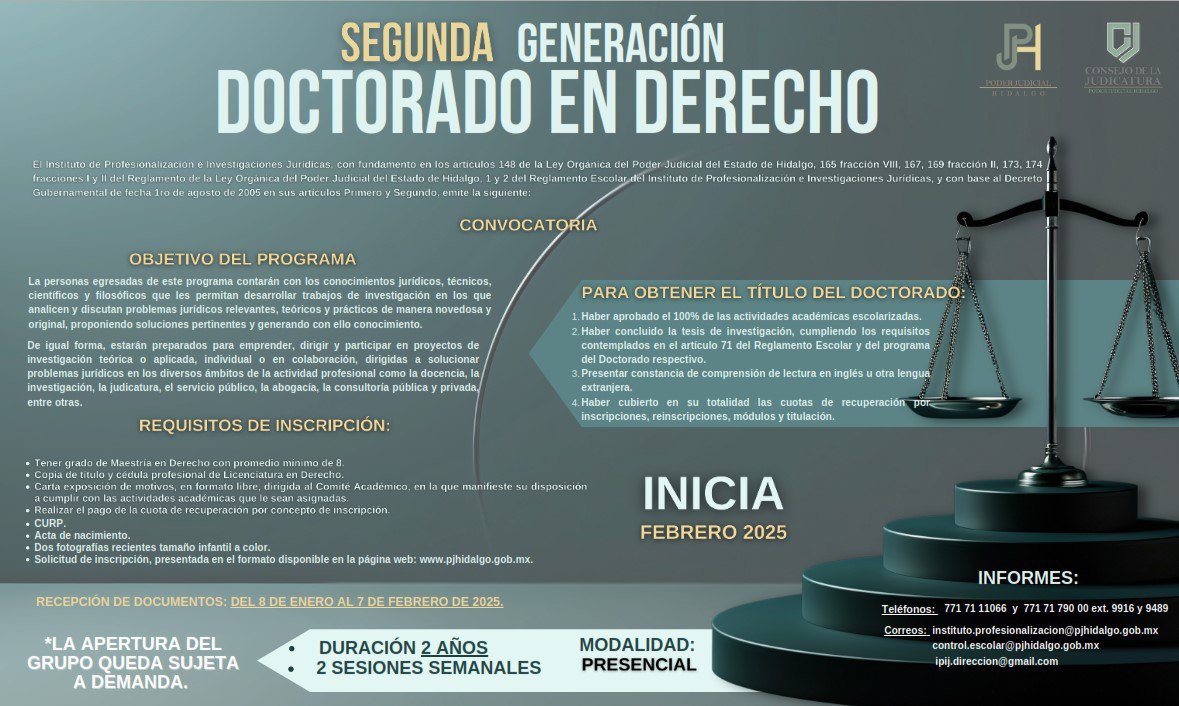 Para quienes deseen inscribirse, pueden descargar la solicitud de inscripción desde la página web oficial del Poder Judicial