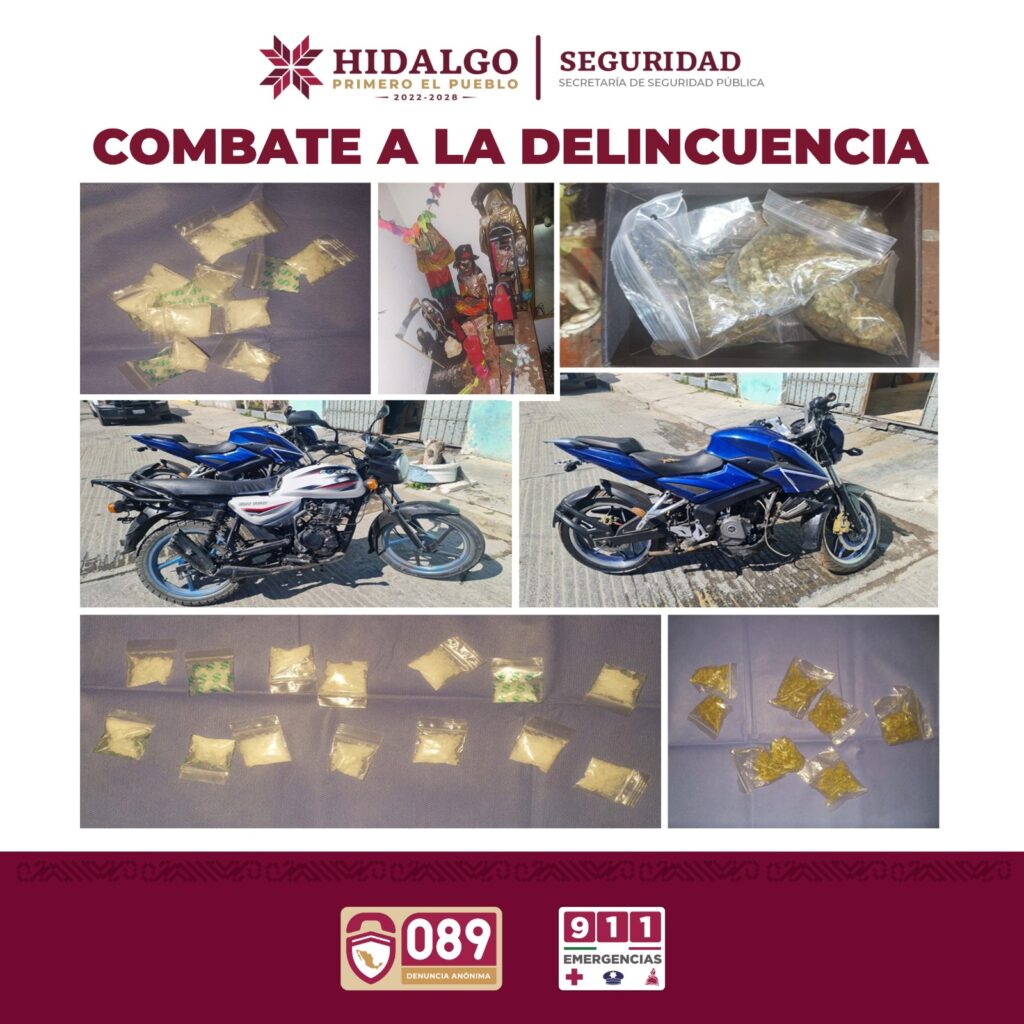 En la colonia Las Arboledas, del municipio de Tulancingo, fue desmantelado un punto de narcomenudeo