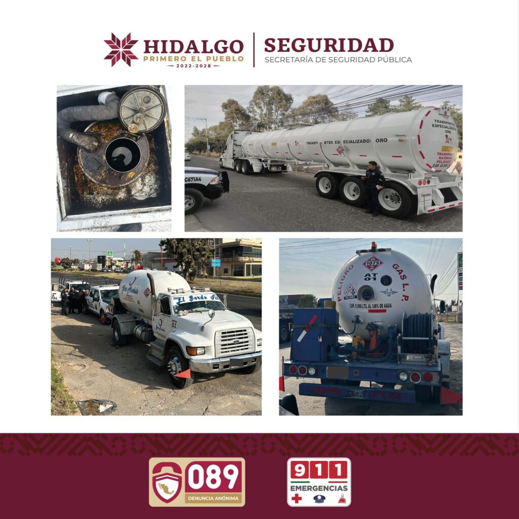 En Pachuca, autoridades recuperan hidrocarburo y gas LP de procedencia ilegal