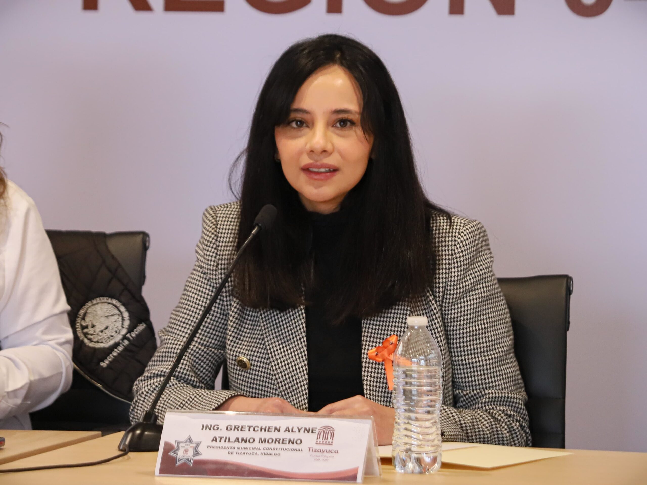 La presidenta municipal Gretchen Atilano destacó el compromiso de su administración por fortalecer las acciones dirigidas a proteger a las y los tizayuquenses