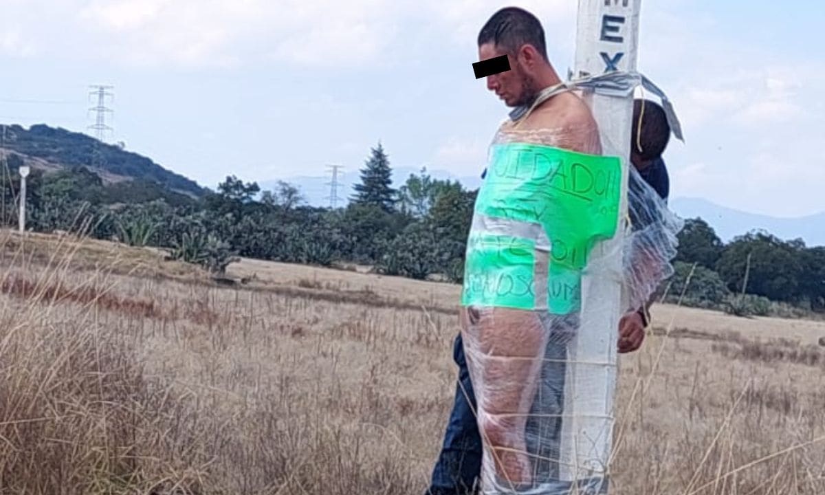 Pobladores de Cuautepec de Hinojosa exhiben a presunto ladrón; esto fue lo que ocurrió