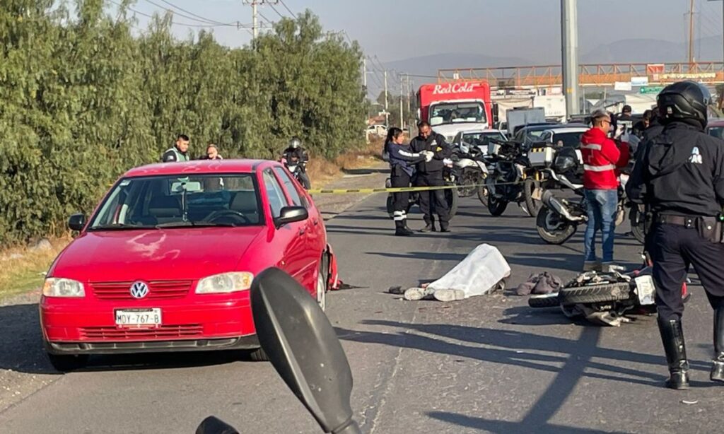 Tragedia en la Pachuca-Ciudad Sahagún: Saldo negro en colisión entre una moto y un auto