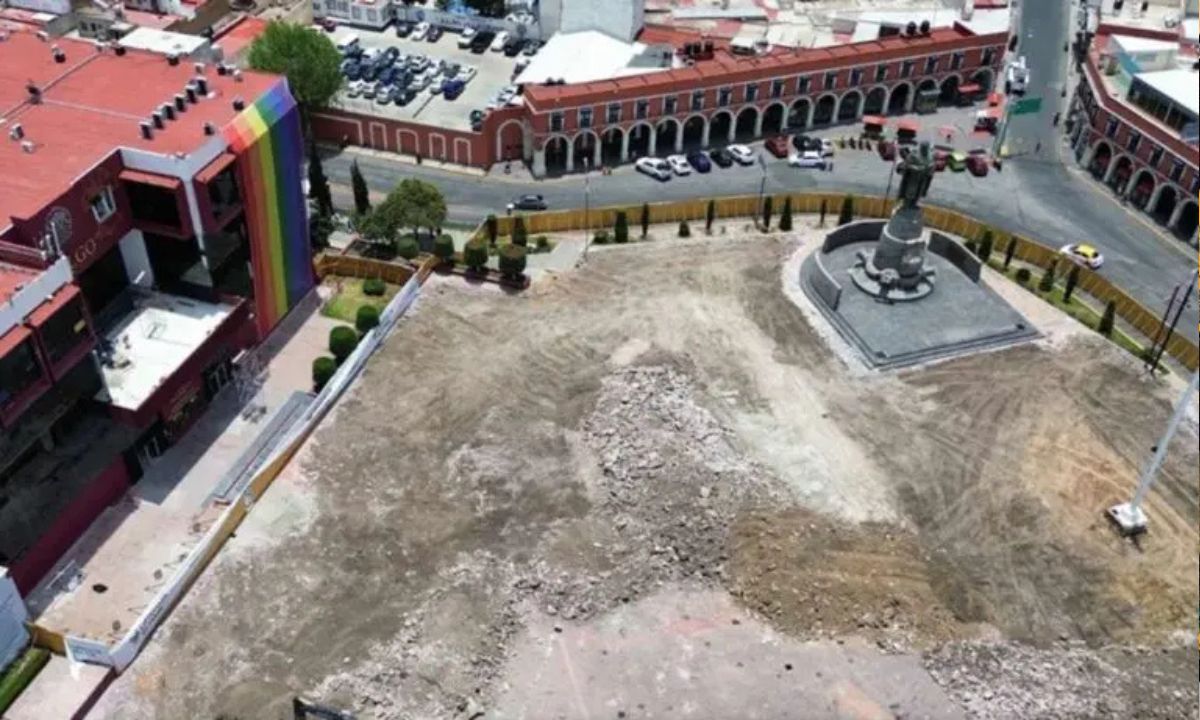 Durante 2024 se remodeló la explanada de plaza Juárez | Foto: Archivo