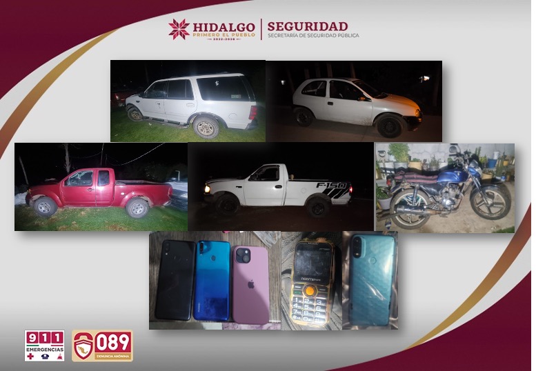 Vehículos sin placas confiscados durante el operativo de seguridad