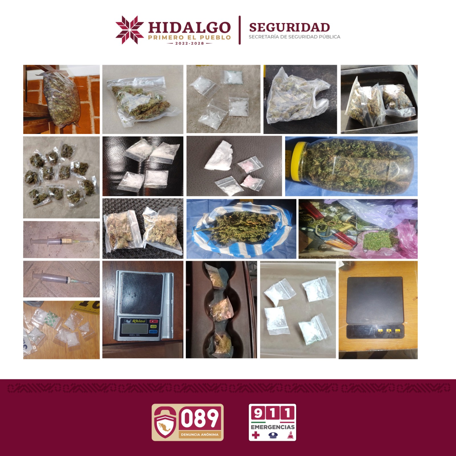 Autoridades aseguran armas y drogas en un invernadero clandestino en Omitlán