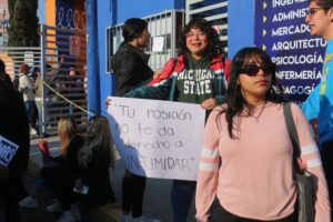 Estudiantes del GTU Pachuca protestaron para exigir la destitución del directorFoto: Juan Martínez