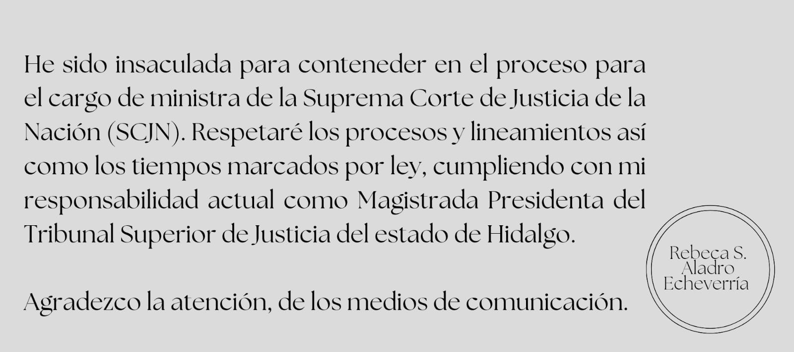 La magistrada hidalguense podría convertirse en la primera ministra del estado en la SCJN