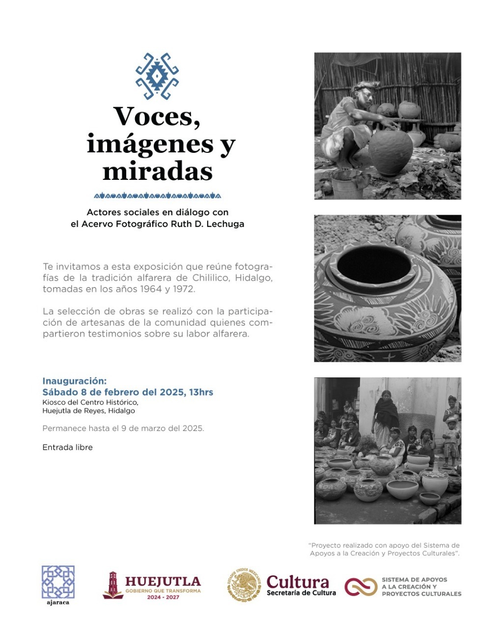El municipio de Huejutla, en colaboración con la fundación Ajaraca, invita a la población a la exposición comunitaria