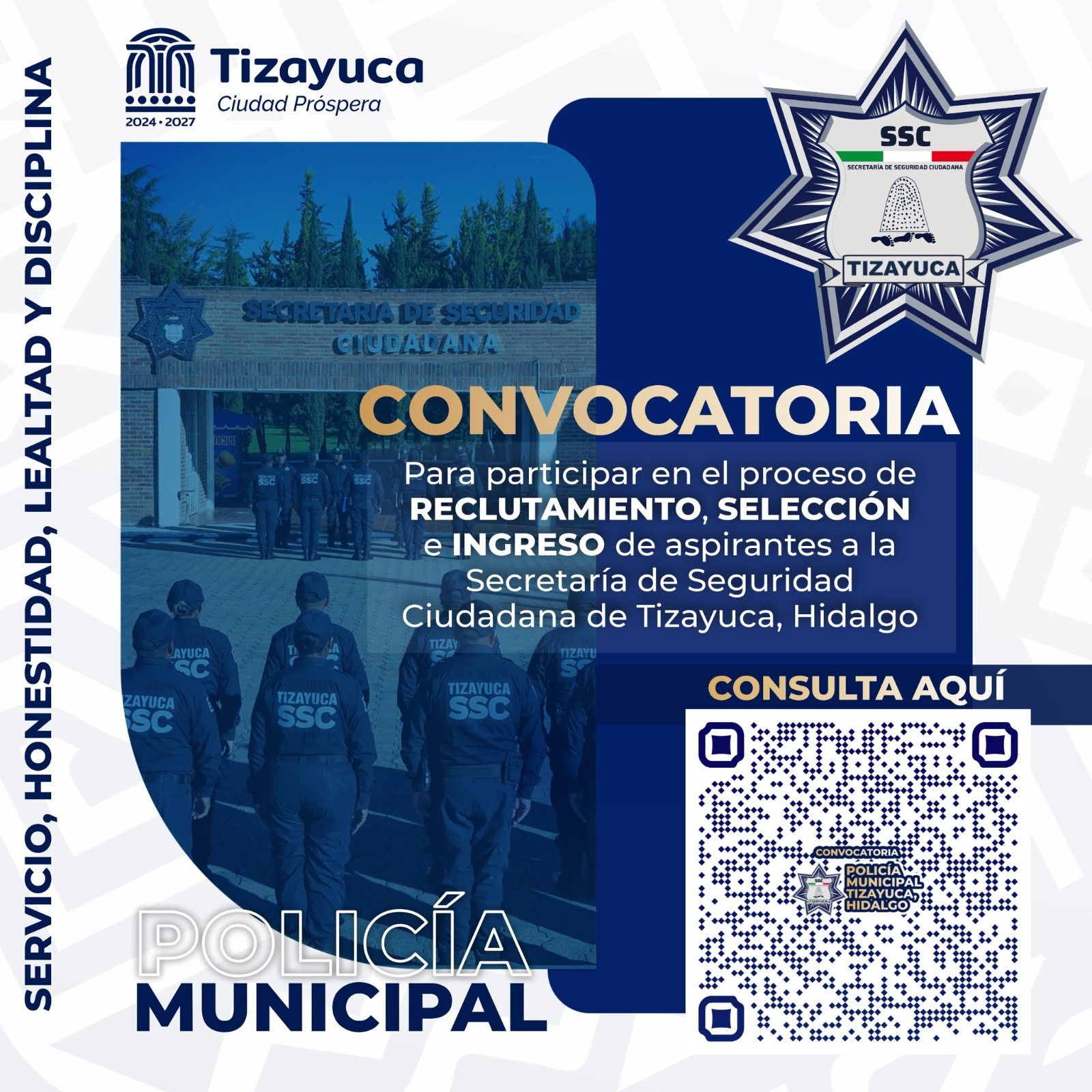 Tizayuca abrió el proceso de reclutamiento para nuevos elementos de la Secretaría de Seguridad Ciudadana