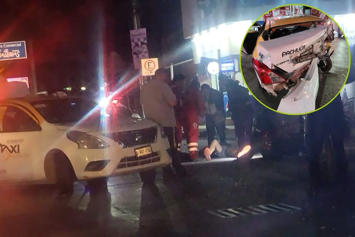 Dos personas resultaron lesionadas en el accidente en el bulevar Felipe Ángeles