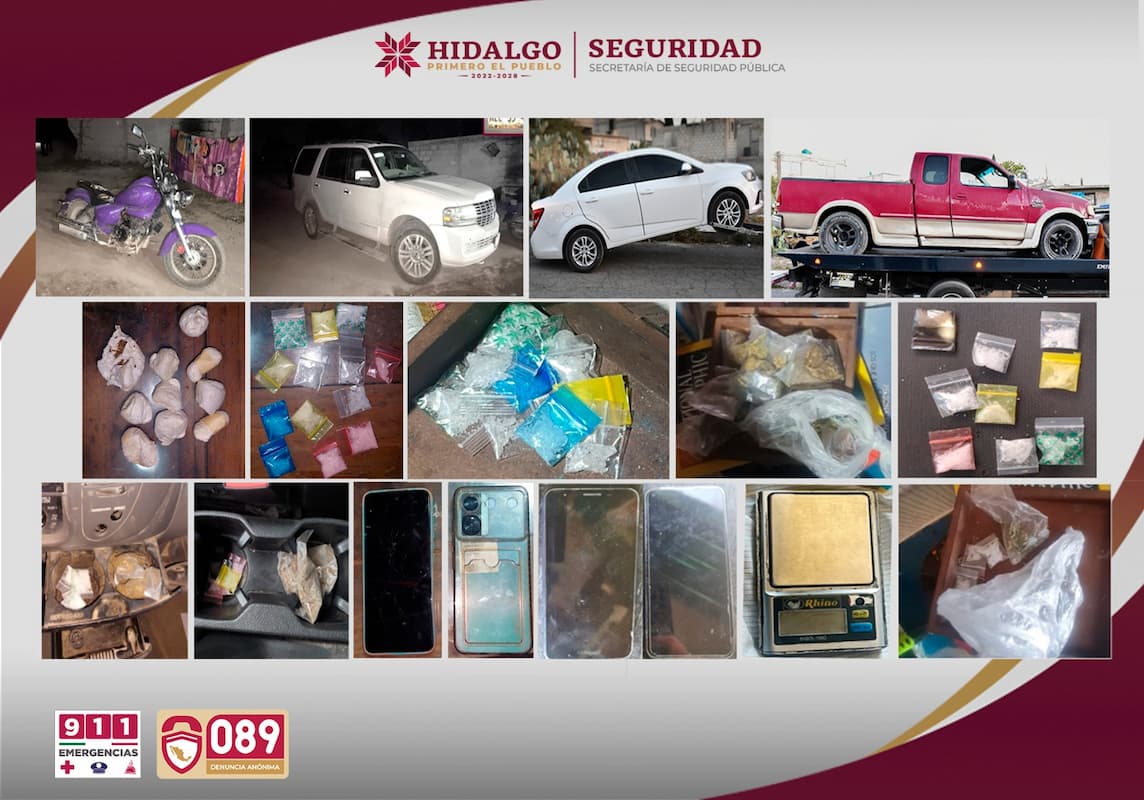 Vehículos asegurados en los operativos, presuntamente utilizados para actividades ilícitas