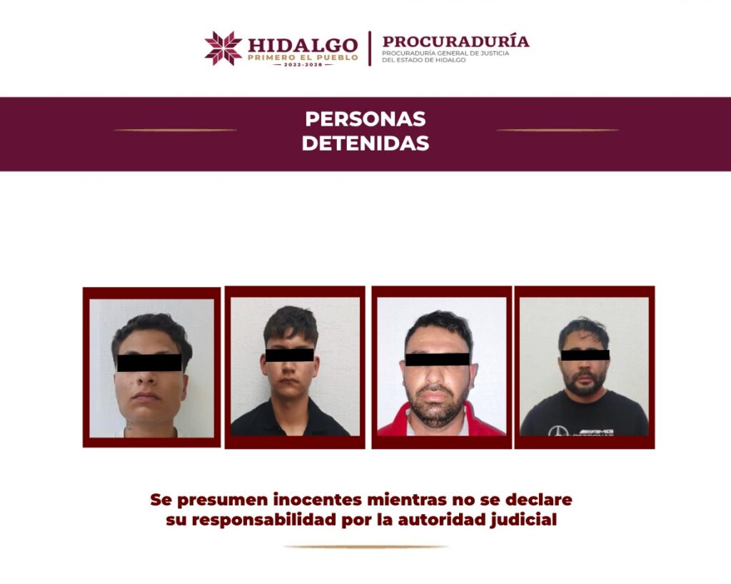 Fueron detenidos cuatro adultos y un adolescente