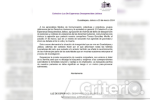 Luz de Esperanza Jalisco exige respuestas tras el ataque a una de sus integrantes en el contexto de la crisis de desapariciones