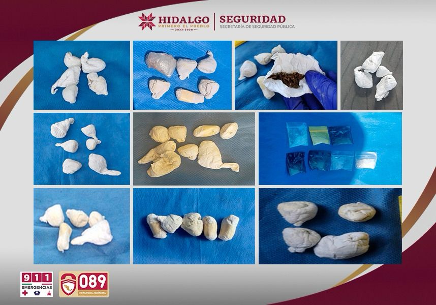 El operativo de la SSPH en Atotonilco resultó en la recuperación de varios vehículos robados y el hallazgo de drogas ilícitas