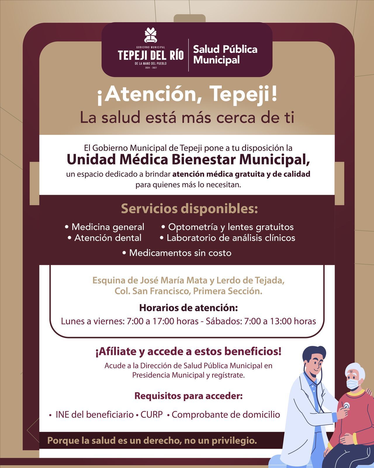 La Unidad Médica Bienestar Municipal, un espacio que ofrece atención gratuita en diversas especialidades