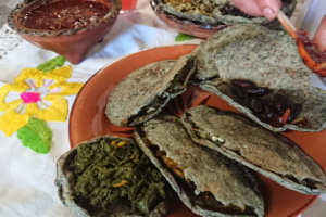 Las gorditas rellenas de ingredientes exóticos como garambullo y chinicuiles son una muestra de la diversidad culinaria de la región